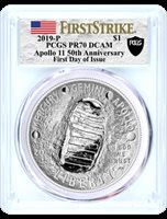 2019 P US Apollo 11 Commemorative Proof Silver $1 PCGS PR70 DCAM First Strike