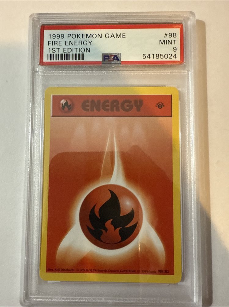 Fire Energy×3 1st edition shadow less Fire Energy 098/102 Base Set (Shadowless) Regular for sale