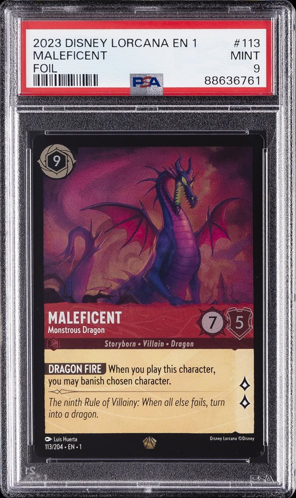 PSA10マレフィセント Foil ロルカナ　怪物ドラゴン　#113 ホイル PSA10マレフィセント Foil ロルカナ 怪物ドラゴン #113 ホイル