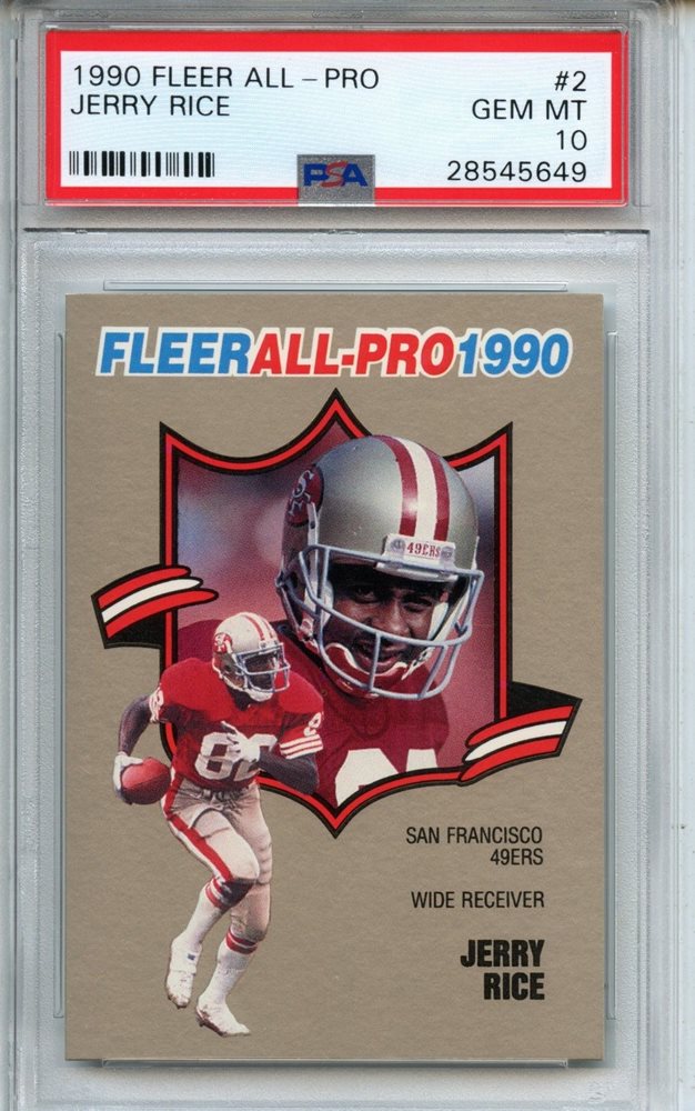 Jerry Rice Card Value 1990 1990 Fleer Jerry Rice San Francisco 49ers 