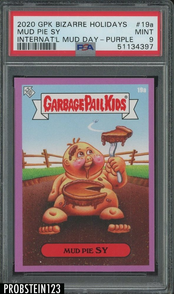 2020 Topps 2020 Garbage Pail Kids Bizarre Holidays International Mud Day-Purple #19a Mud Pie Sy front