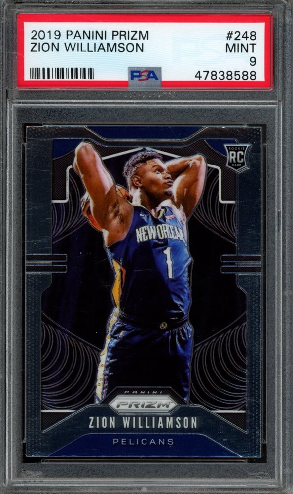 2019セレクト ザイオンウィリアムソン シルバープリズムルーキーカードPSA9 2019セレクト ザイオンウィリアムソン シルバープリズムルーキー