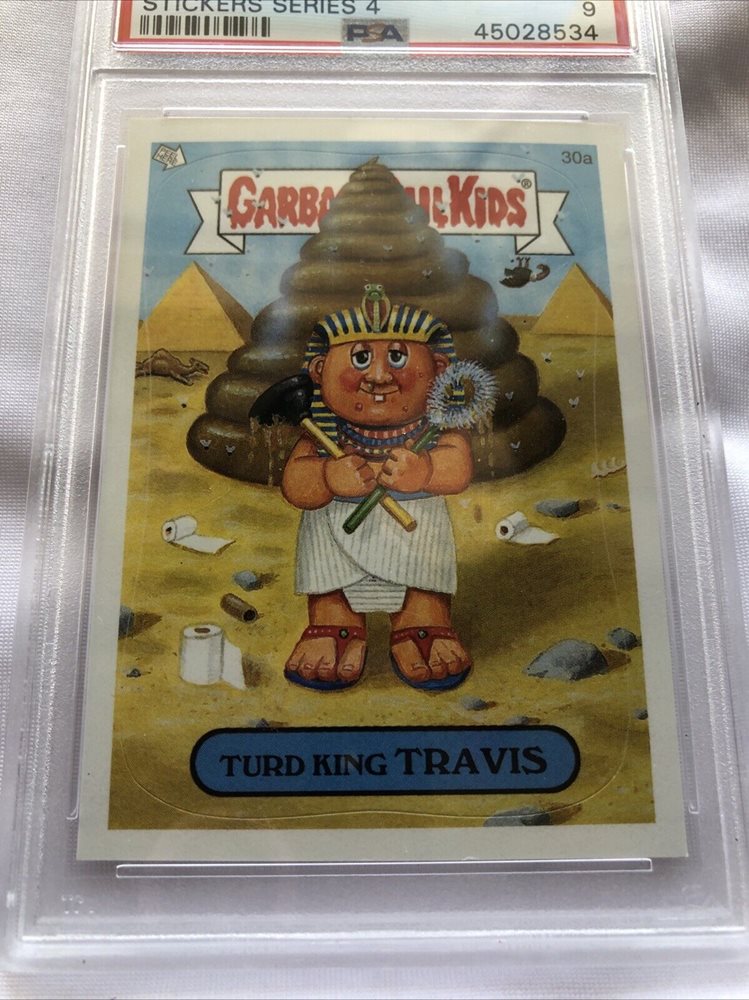 2005 Topps Garbage Pail Kids Stickers Series 4 #30a Turd King Travis front
