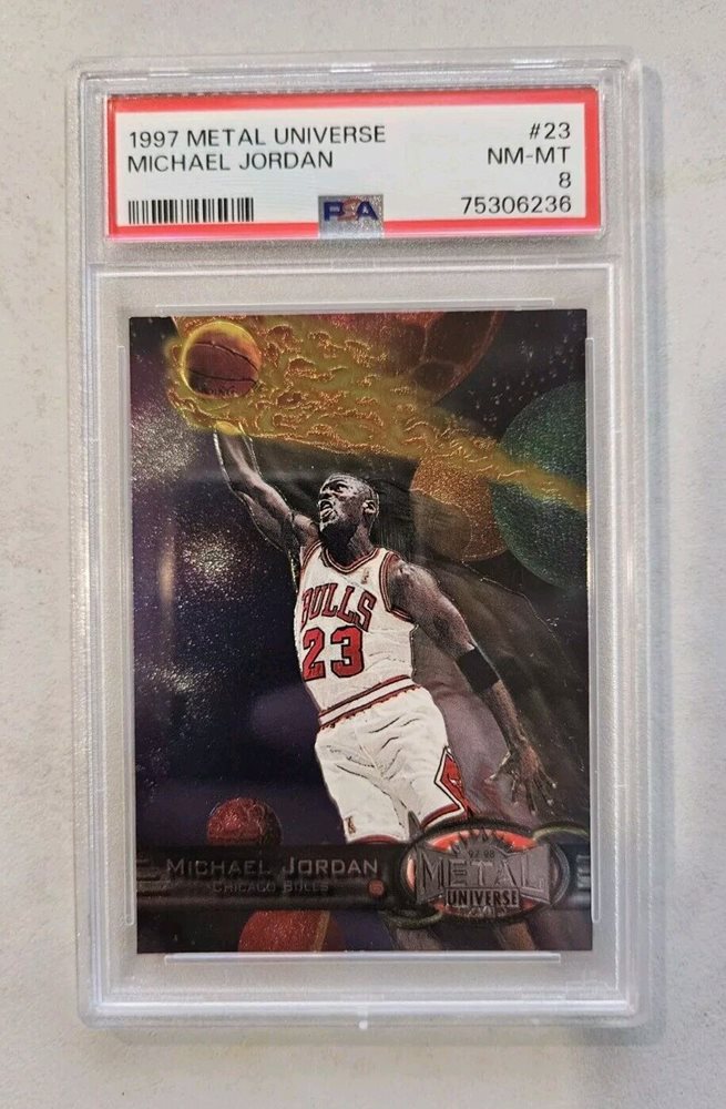 1997 PLANET METAL Michael Jordan PSA8