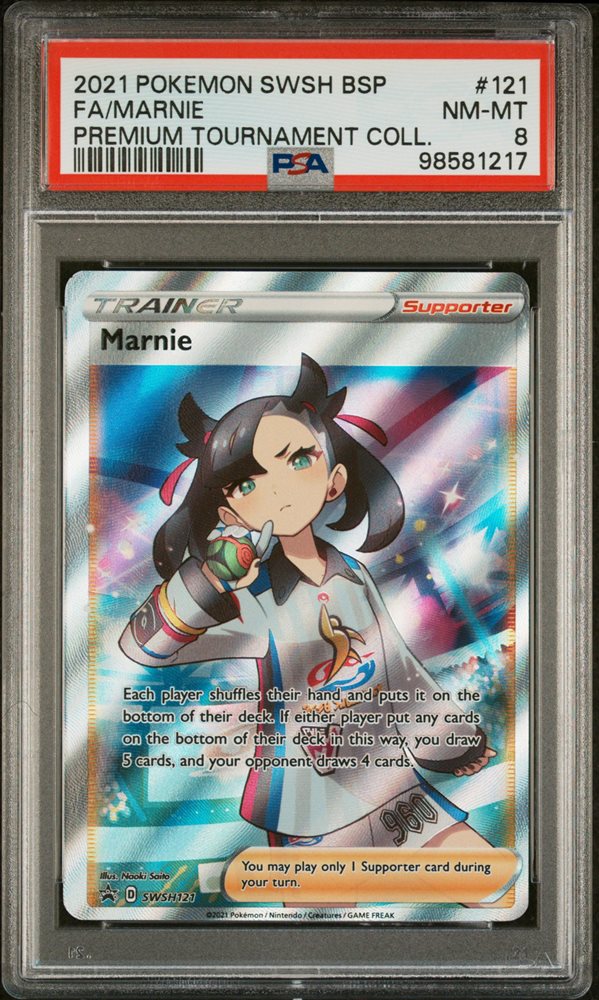 【PSA10】 Marnie SWSH 121　シャイニースターV SRイラスト Marnie SWSH121 Full art Black Star Promo Pokémon trading