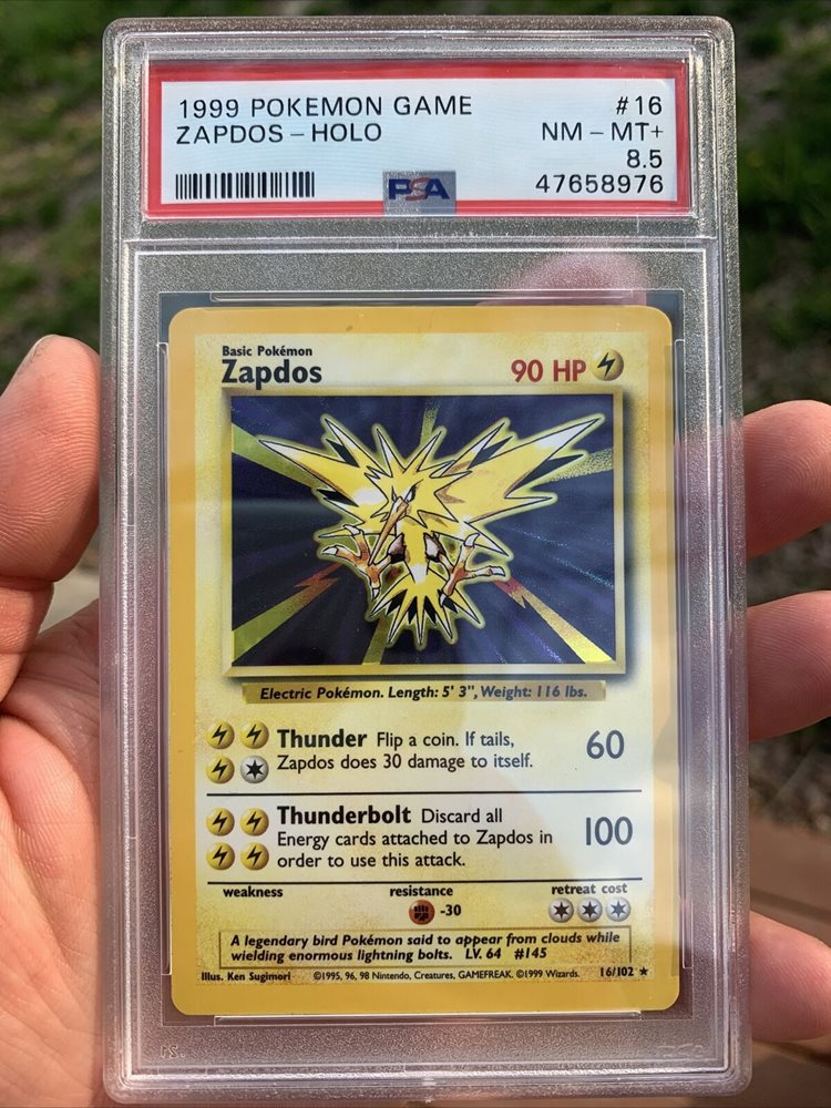 Mint Zapdos Holo Shadowless Base Set 16/102 Pokemon Card Legendary Bird PSA Mint Zapdos Holo Shadowless Base Set 16/102 Pokemon Card Legendary Bird PSA