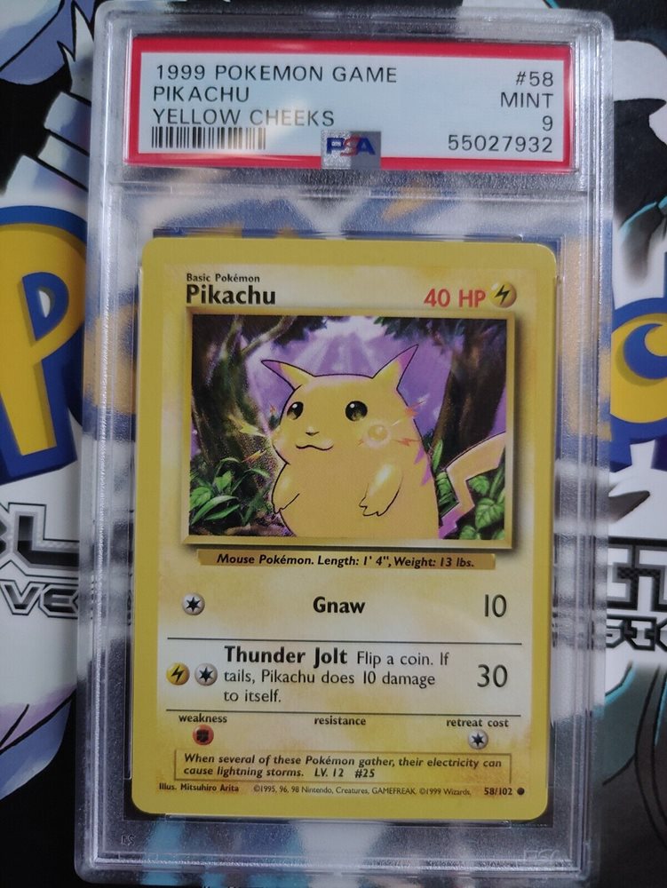 pikachu pokemon card 58 102 Pokemon Graded: Pikachu 1st Edition Shadowless 58/102 Base Set (1999) –  Double Infinity Gaming main image 1