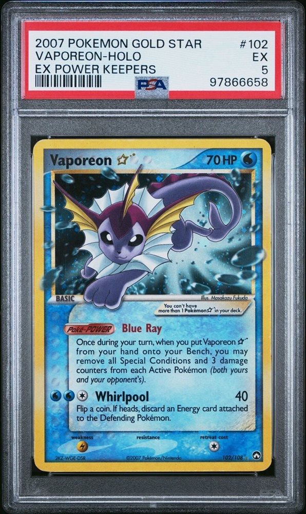 ポケモンカード シャワーズ ゴールドスター 英語版　Vaporeon star Vaporeon [Gold Star] #22 Prices | Pokemon Japanese Promo