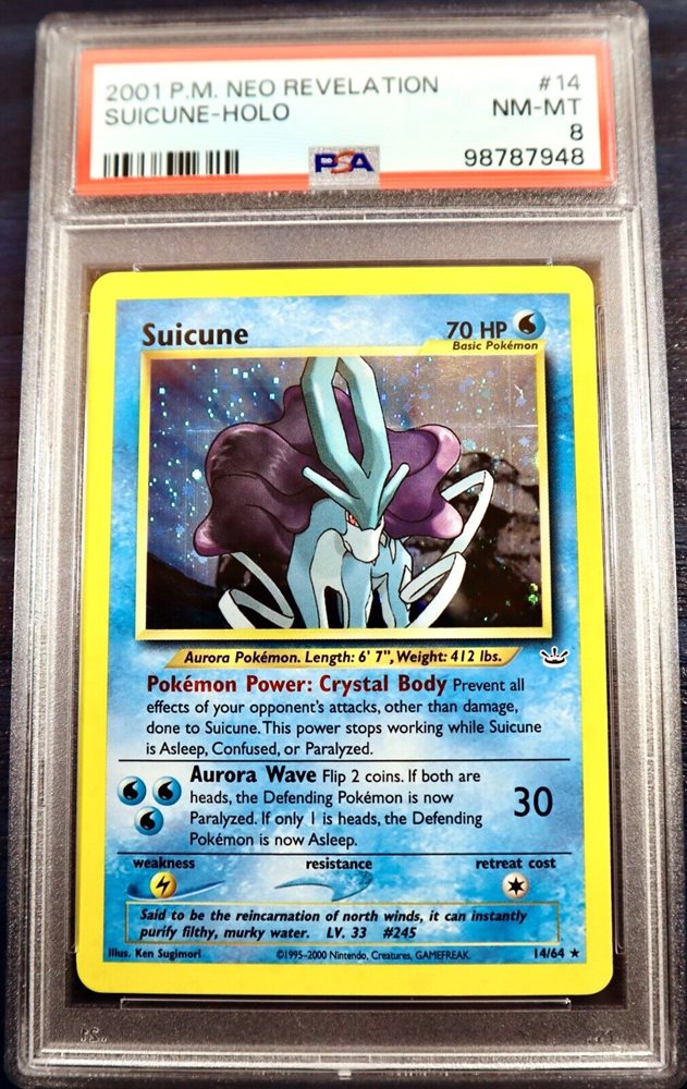 Suicune, Neo Revelation 14/64, ポケモンカード SUICUNE - Neo Revelation Set - 14/64 - Holo Rare - Pokemon