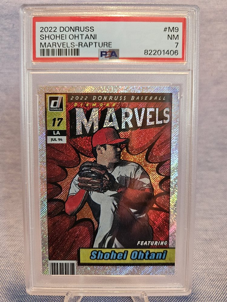 大谷翔平　2022 Panini Donruss Marvels No.M-9 2022 Donruss Shohei Ohtani Marvels Vector M-9 Mint 9