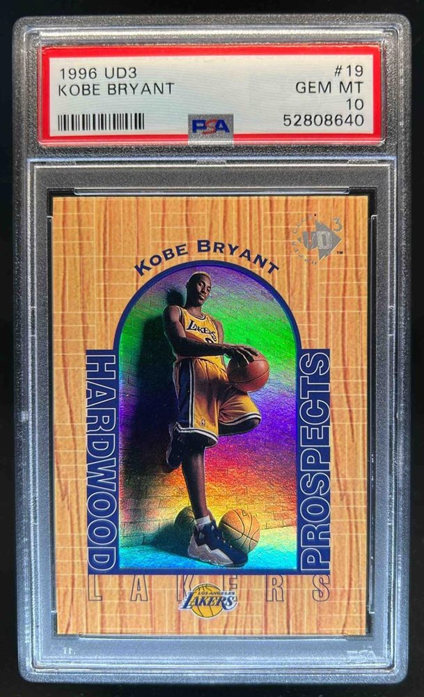 Kobe Bryant カード、Rookie, UD Hardwood 1996-97 Upper Deck UD3 KOBE BRYANT Hardwood Prospects RC