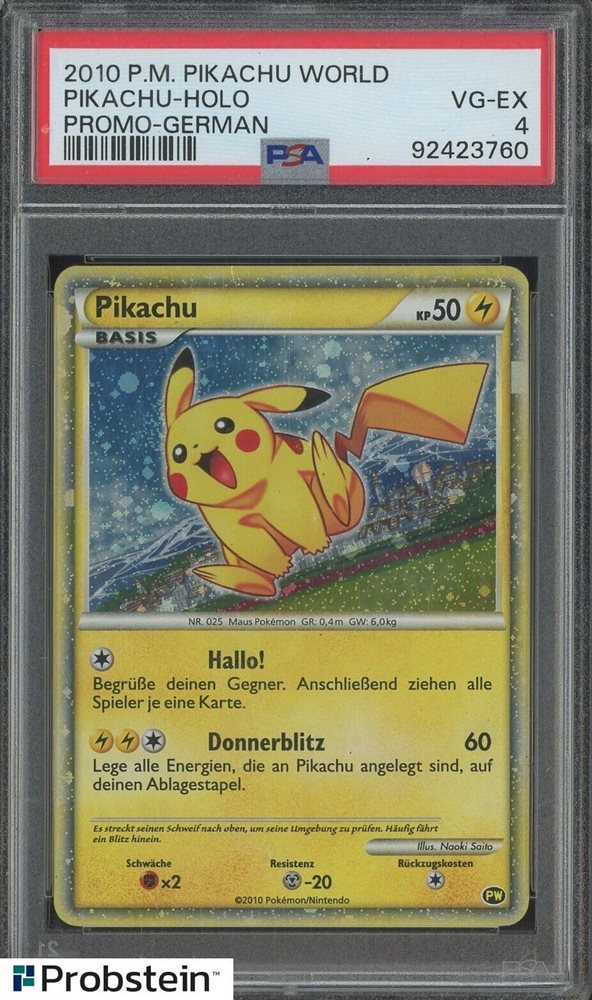 Auction Prices Realized Tcg Cards 2010 POKEMON PIKACHU WORLD