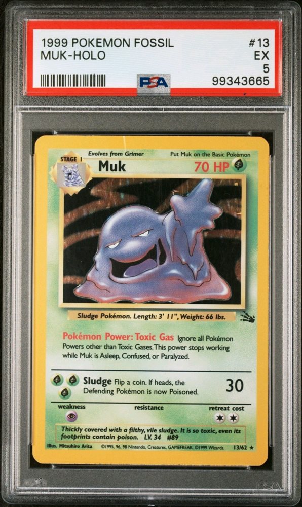 Auction Prices Realized Tcg Cards 1999 POKEMON FOSSIL Muk-Holo
