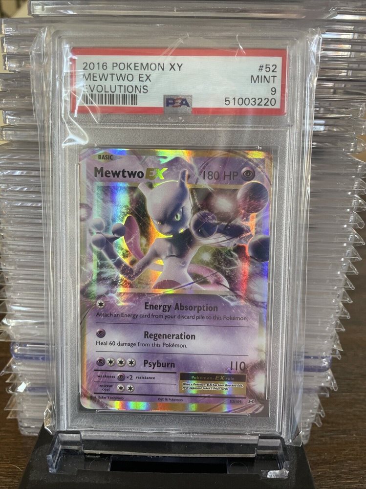 new pokemon cards pocket Mewtwo EX Evolutions Full Art 103/108 PSA 9 – TBC Games main image 1