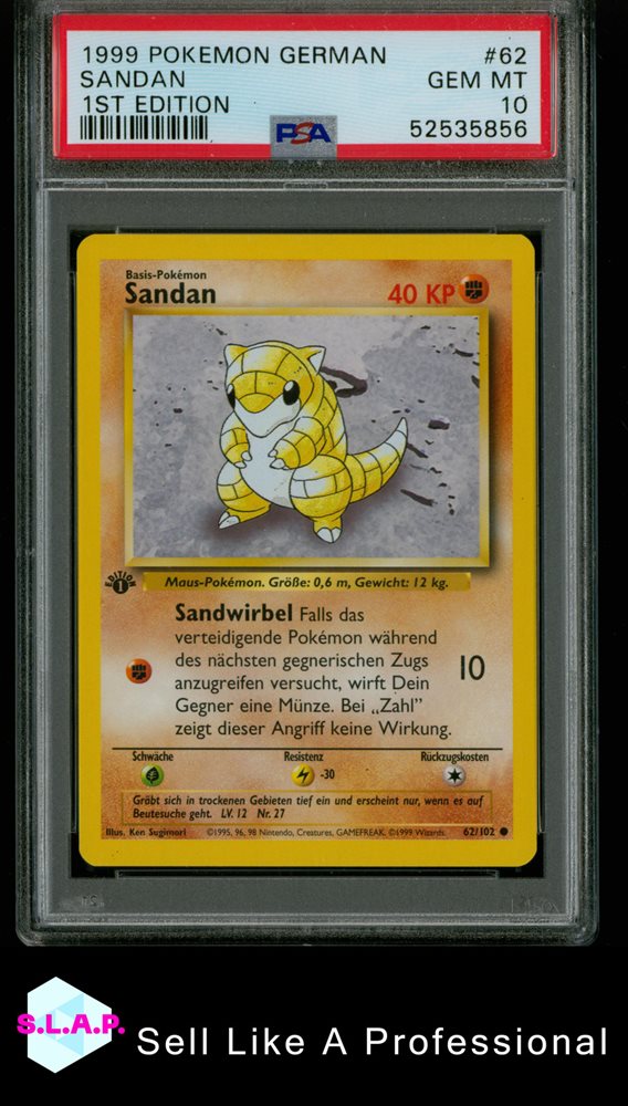 Auction Prices Realized Tcg Cards 1999 POKEMON GERMAN Sandan