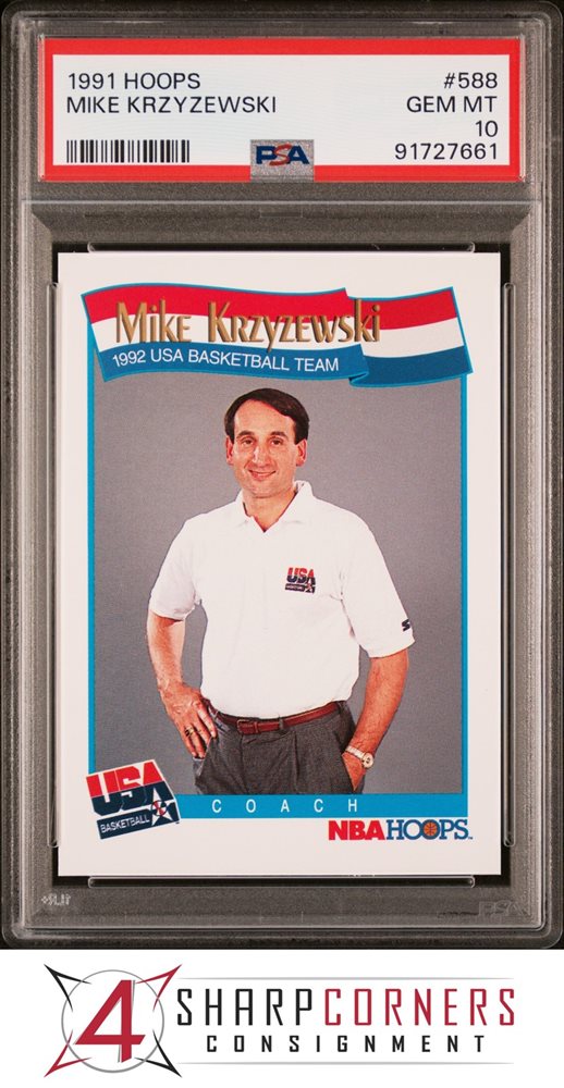 Mike Krzyzewski Coach K Auto NBA サイン カード MIKE KRZYZEWSKI COACH K DUKE SIGNED AUTOGRAPHED CUT PSA SLAB