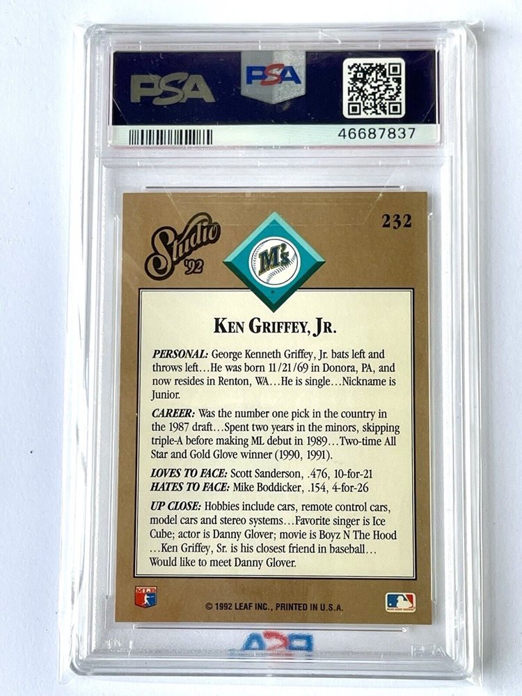 Ken Griffey Jr. サイン入りカード 1992 グリフィー ken griffey ケングリフィーjr 直筆サインカード 世界75枚限定