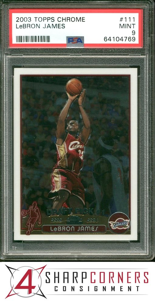 NBA カード Lebron James Topps Chrome PSA9 2008 Topps Chrome LeBron James PSA 9 MINT #23 ICONIC Image