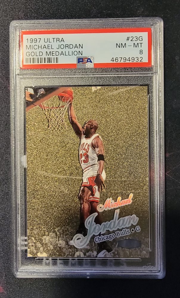 GOLD MEDALLION‼️ MICHAEL JORDAN POP. 358 1995-96 FLEER ULTRA MICHAEL JORDAN GOLD MEDALLION BGS 9 SSP