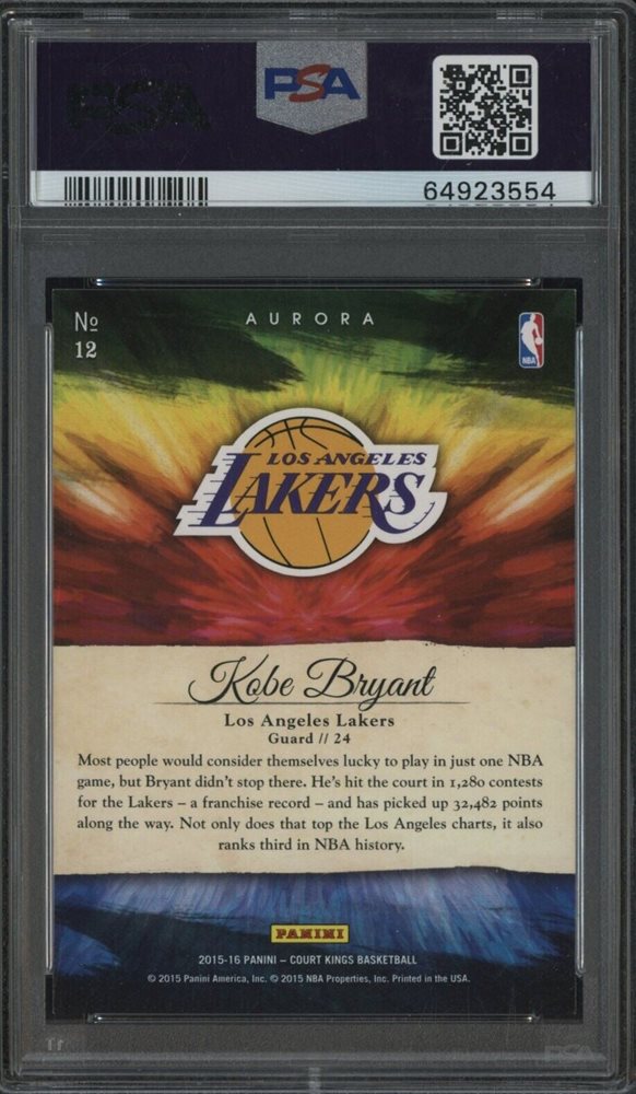 2017 PANINI NBA KOBE BRYANT コービー PSA10