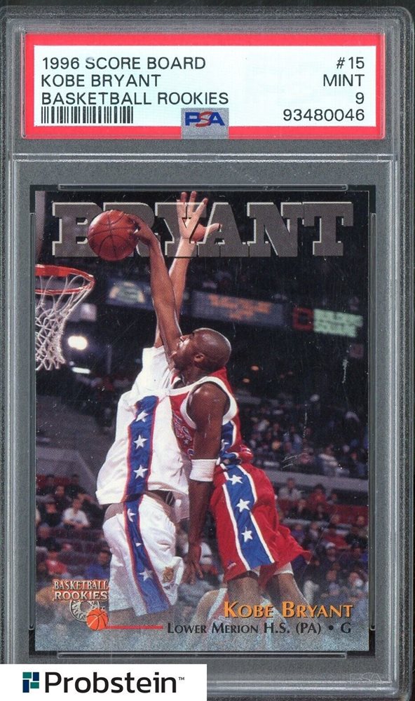 1996 Scoreboard Kobe Bryant Gold Auto RC PSA 9 MINT 222/300 Rookie