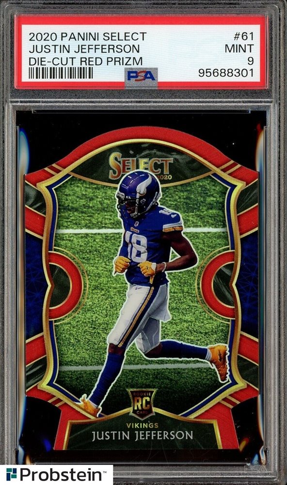 Justin Jefferson PSA 10 Graded Rookie Card Mystery Pack  Guaranteed PSA 10 Football  Card From 2020 Panini Sets Nfl Cards