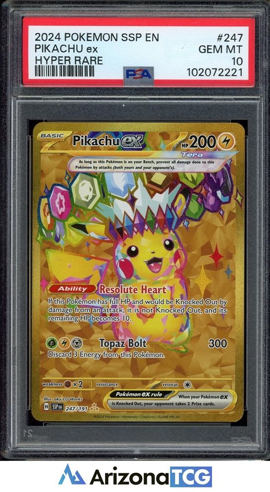 2024 ピカチュウ ex UR PSA 9 PSA 9 Pikachu ex 136/106 UR Super Electric Breaker Pokemon