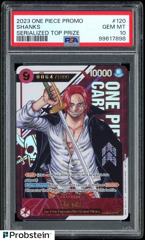 Auction Prices Realized Tcg Cards 2023 ONE PIECE PROMOS Shanks