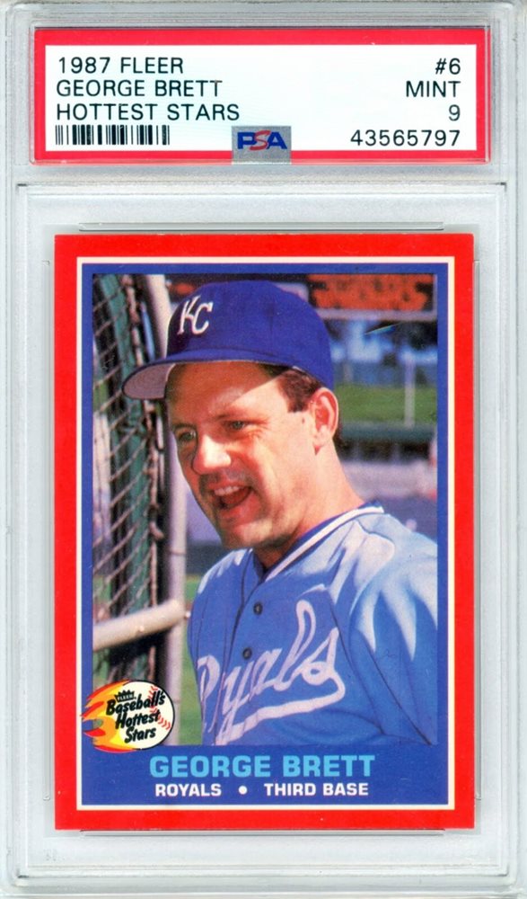 PSA 10 GEM MINT 1987 FLEER HOTTEST BRETT 6 ROYALS HOF Sports