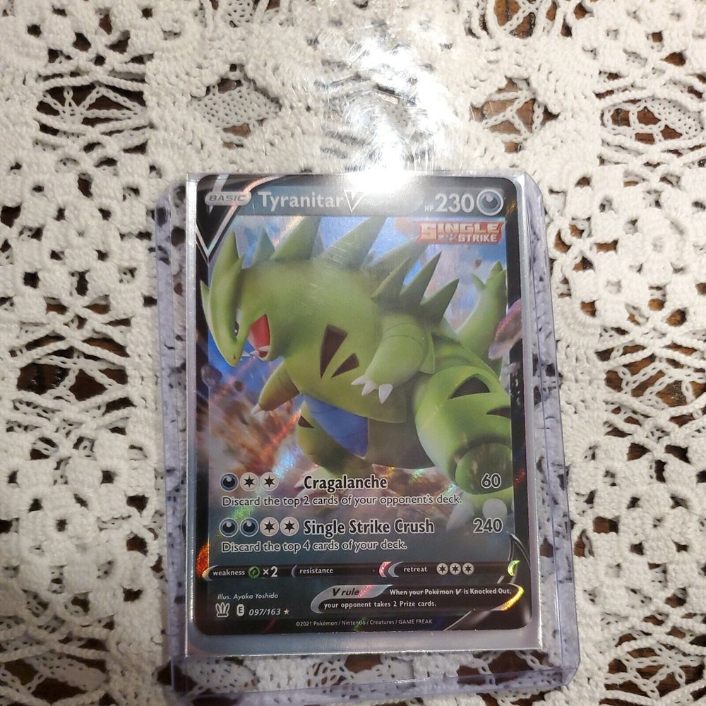 Ultra Rare Battle Styles Pokemon NM Tyranitar V 097/163 Ultra Rare Battle Styles Pokemon NM Tyranitar V 097/163