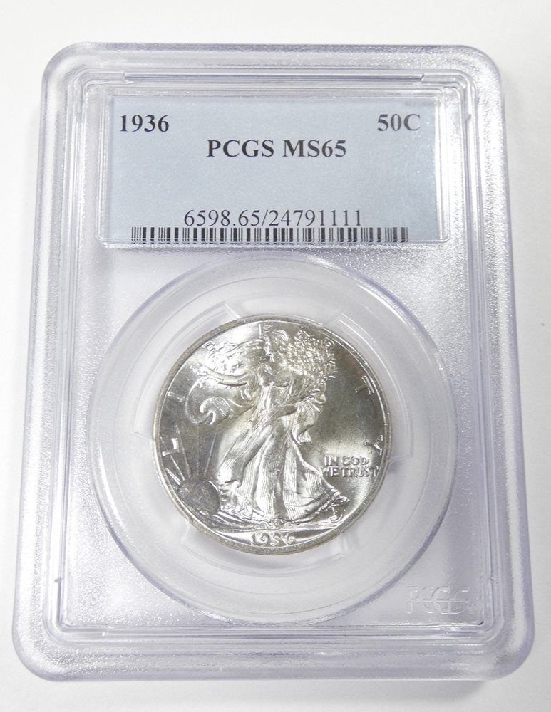 PCGS MS65 1947 US Walking Liberty Silver Half Dollar 50C