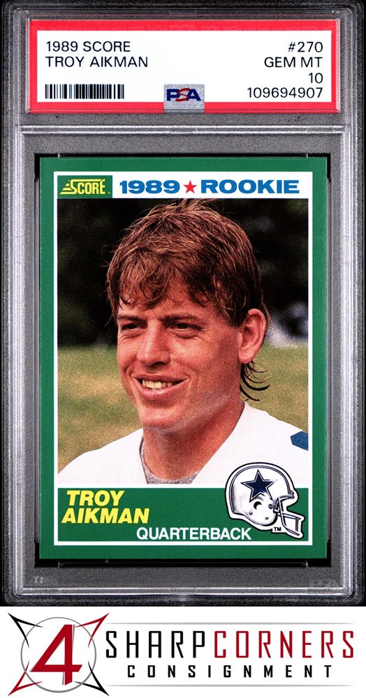 お値下げ可　PSA鑑定　1989年　TROY AIKMAN ルーキーカード troy-aikman-dallas-cowboys-
