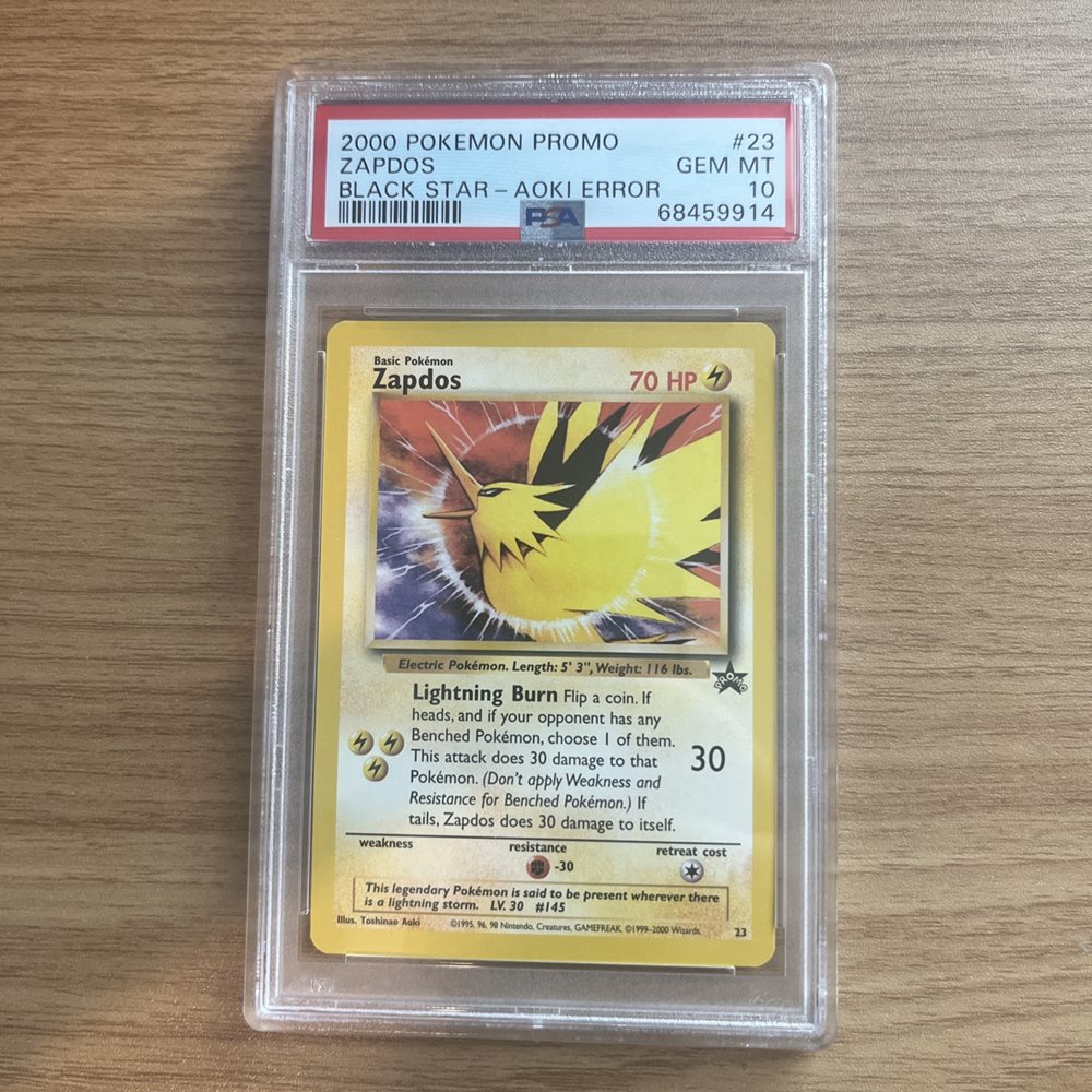 Auction Prices Realized Tcg Cards 2000 POKEMON PROMO BLACK STAR Zapdos