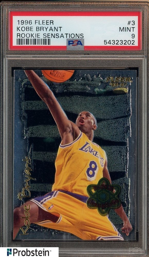その他 Kobe Rookie Sensations Fleer 96-97 KOBE BRYANT 1996-97 Fleer RC ROOKIE SENSATIONS #3 PSA 7 HOF