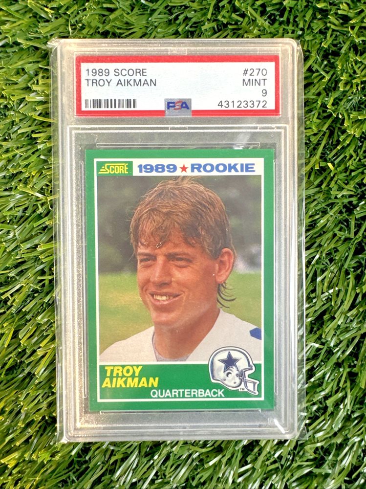 お値下げ可　PSA鑑定　1989年　TROY AIKMAN ルーキーカード 1989 Score Football Troy Aikman Cowboys RC Rookie Card #270