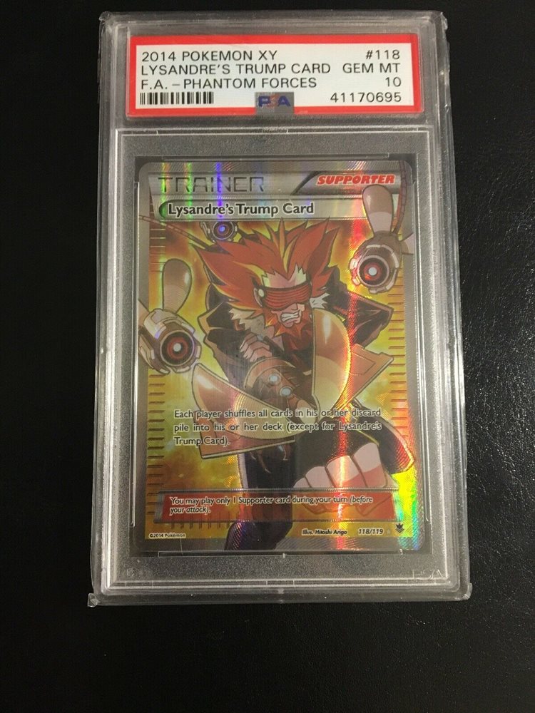 trump card pokemon LYSANDRE'S TRUMP CARD 095/088 PSA 10 POKEMON XY PHANTOM GATE 2014 JAPA