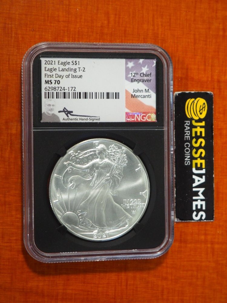 イーグル銀貨-type2 2021 PCGS MS70 Silver Eagle Buy 2021 Silver Eagle MS-70 PCGS (Type 2) | APMEX