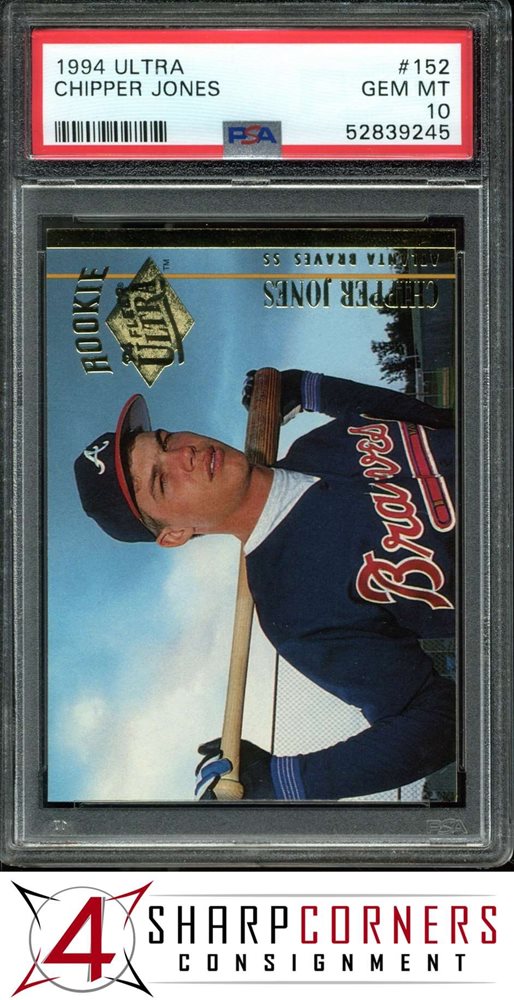 ジャックブラザーズ 1994 Lykes Atlanta Braves CHIPPER JONES Baseball Card PSA 9