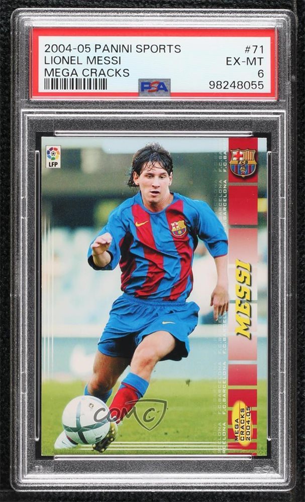 リオネルメッシ　ルーキーカード 2004 Panini Mega Cracks MESSI ROOKIE CARD 2004/05. MEGACRACKS #71BIS GREAT CONDITION
