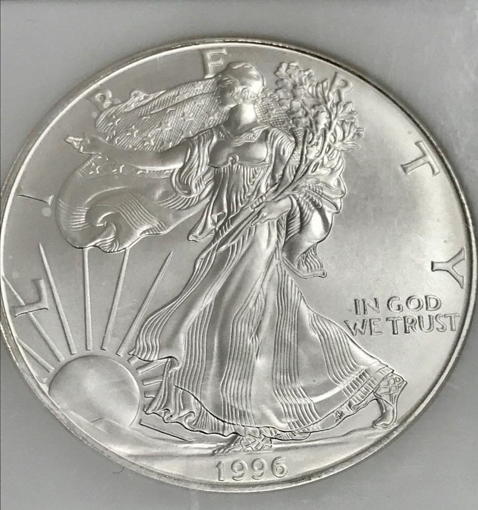 NGC MS 70 1996 Eagle S$1 Silver Coin Key Date w/ Low Mintage, MS70