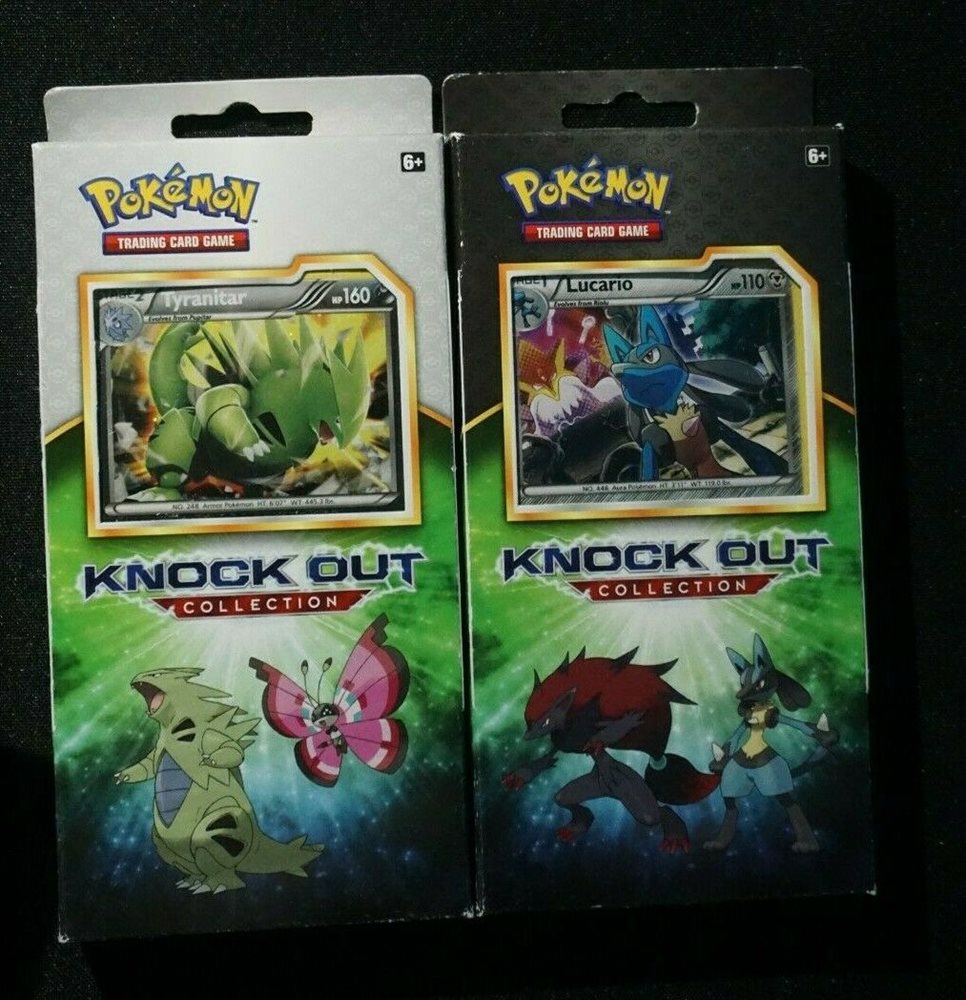 x2 Pokemon TCG Knockout Collection Tyranitar Lucario Bo