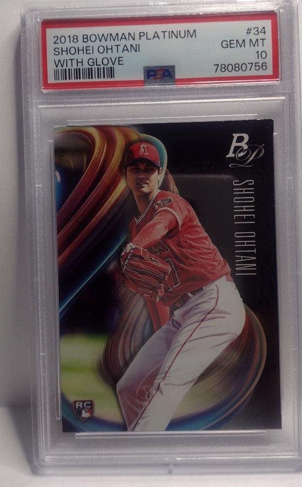 その他 2018 Bowman Platinum SHOHEI OHTANI 2018 Bowman Platinum Shohei Ohtani Rookie Red 3/10 CSG 10