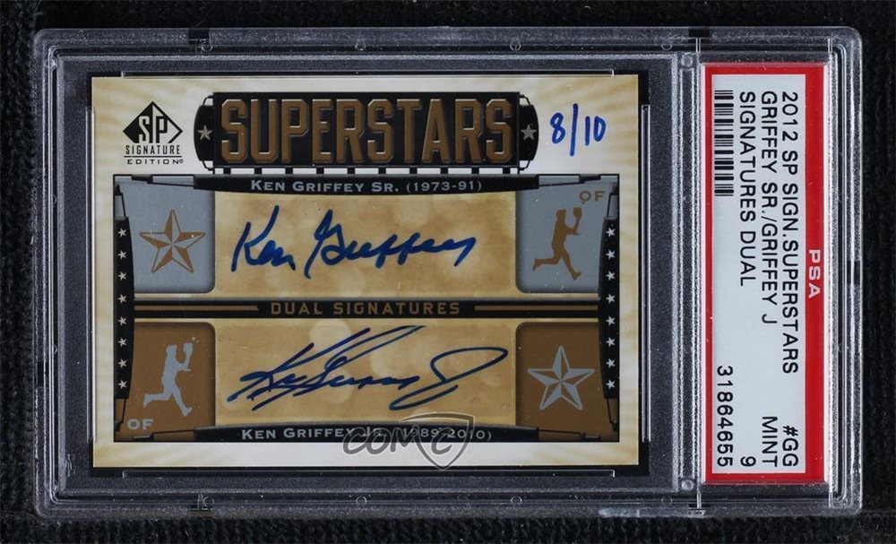 Ken Griffey Jr. & Sr. 直筆サインボール PSA証明付き eBay Auction Item 335774694665 Baseball Cards 2012 Sp