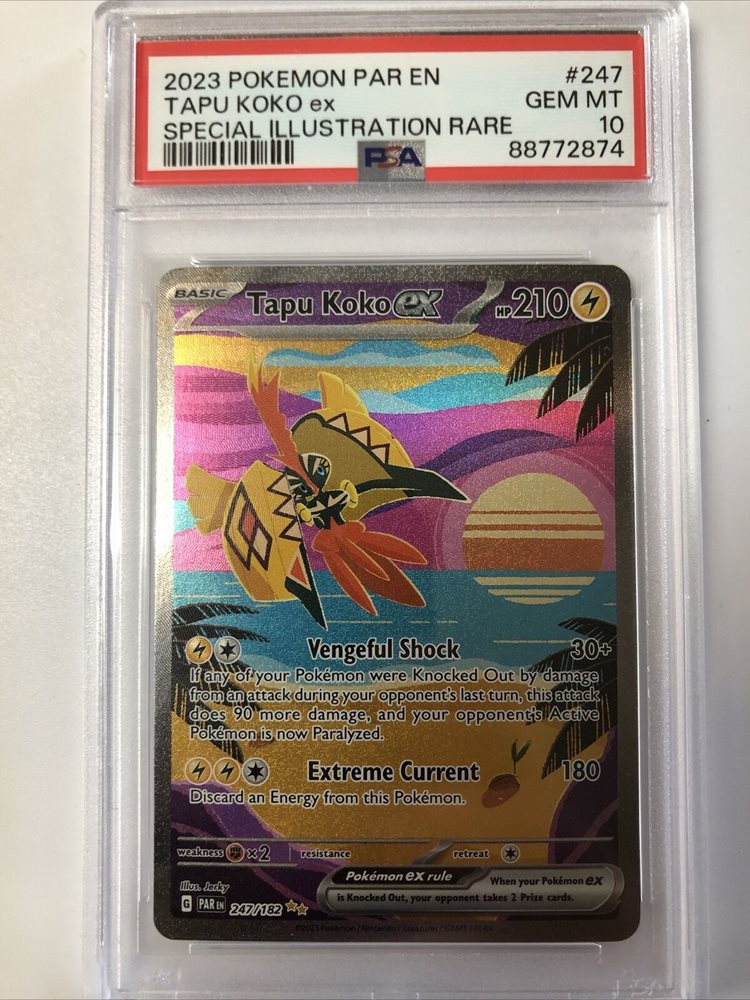 tapu Tapu Koko ex - 222/182 222 - SV04 Paradox Rift Holofoil