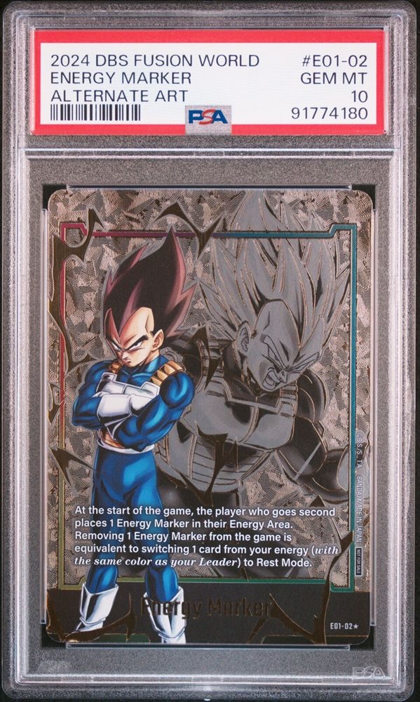 PSA10 E01-02 エナジーマーカー ベジータ フュージョンワールド 全国総量無料で PSA10 E01-02 エナジーマーカー ベジータ