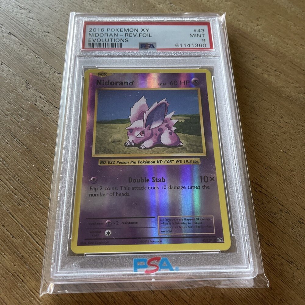 Auction Prices Realized Tcg Cards 2016 POKEMON XY EVOLUTIONS Nidoran-Reverse  Foil