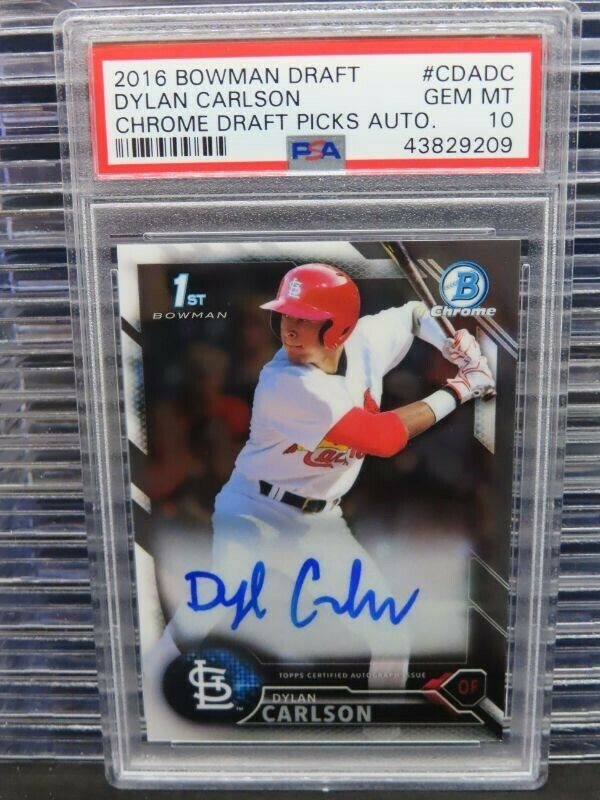 2016 bowman draft dylan Carlson リフ psa10 おもちゃ・ホビー・グッズ