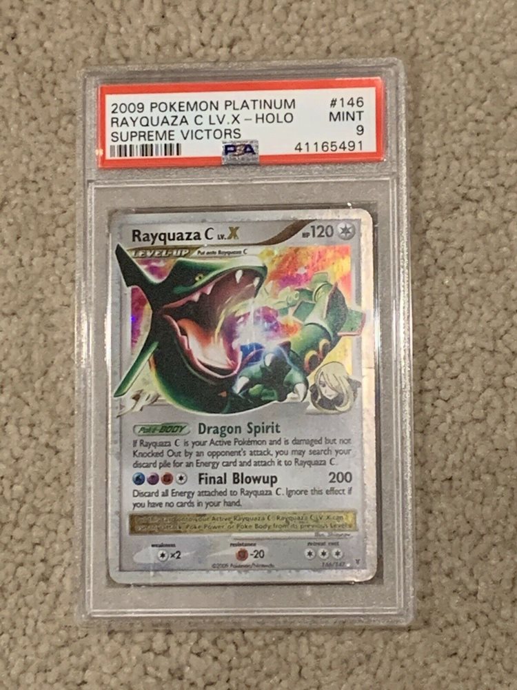 Details about / Beckett 9 2009 Pokemon Platinum Rayquaza C LV .X Holo Supreme Victors German