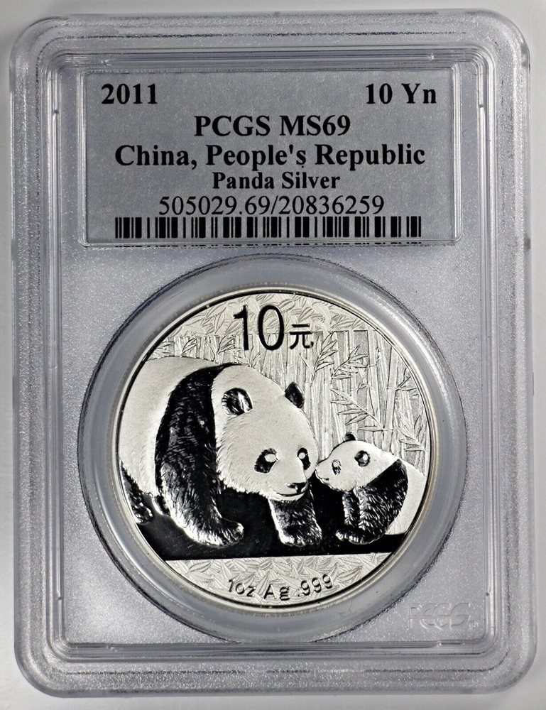 2011 Chinese Silver Panda 10 Yuan China People's Republic PCGS