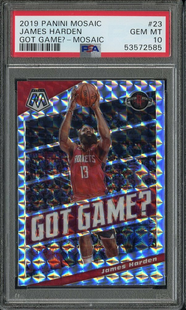 2019 Panini Mosaic 和らぐ James Harden/10 PSA10